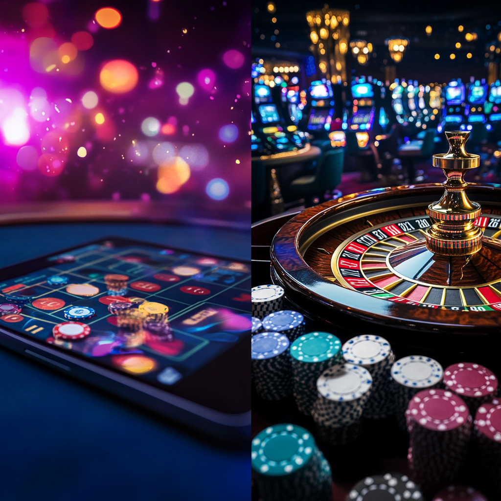 Comparatif des jeux de casino en ligne et en physique